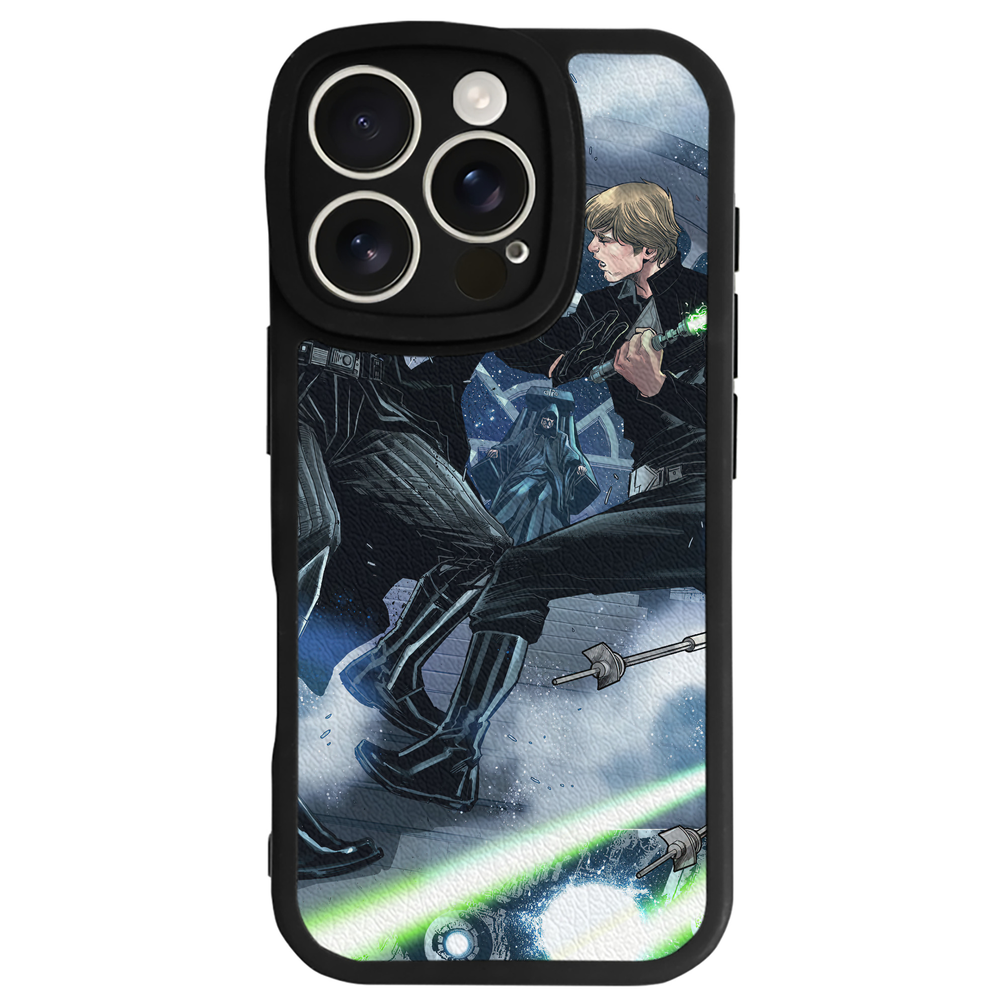（画像用） スター・ウォーズ Star Wars 【iPhone 16シリーズ対応】シリコンスマホケース（レザー調） 材質：シリコン